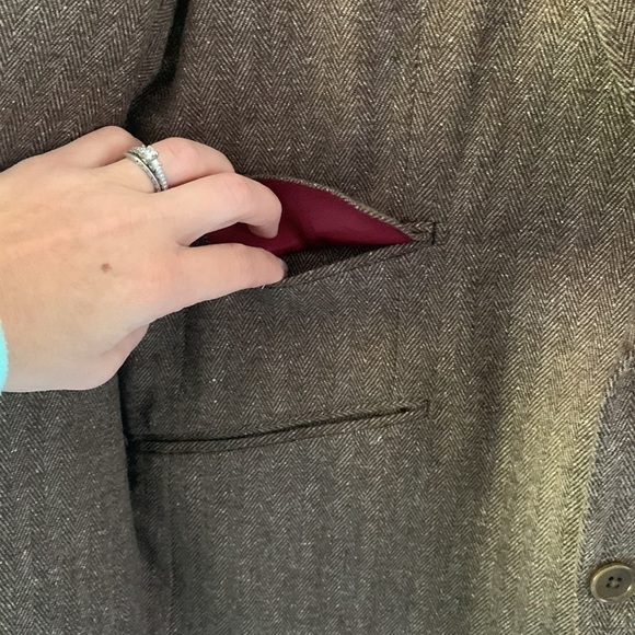 Abbeydale brown herringbone sport blazer classic size‎ 42R 100% wool - Picture 6 of 15